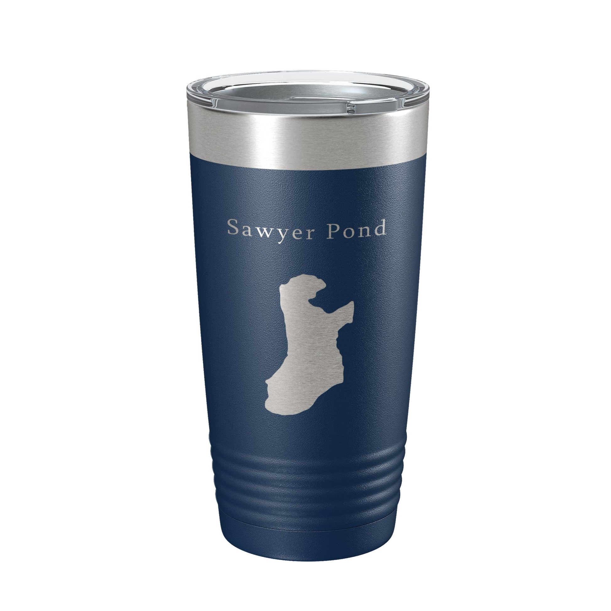 Sawyer Pond Tumbler Lake Map Travel Mug Insulated Laser Engraved Coffee Cup Maine 20 oz-2