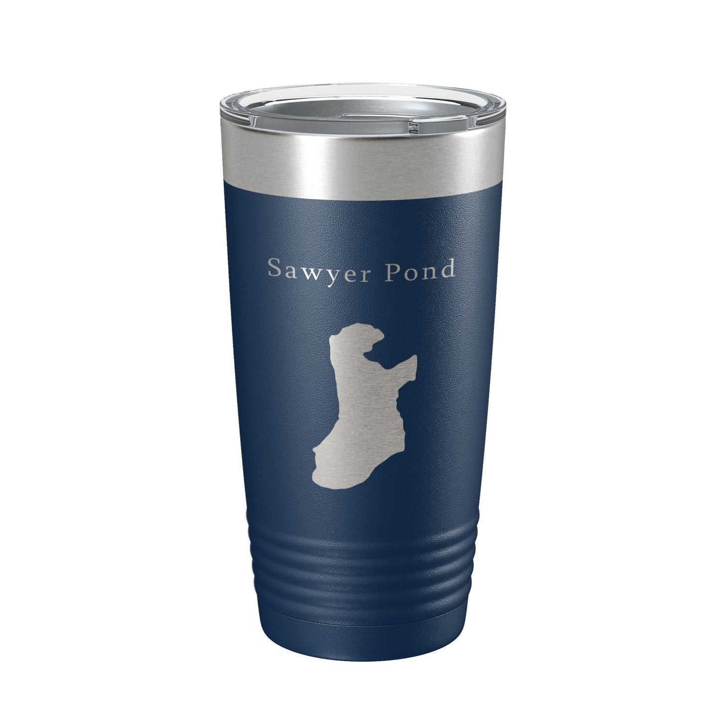 Sawyer Pond Tumbler Lake Map Travel Mug Insulated Laser Engraved Coffee Cup Maine 20 oz-8