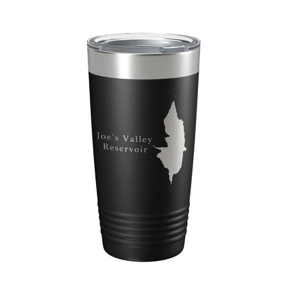 Joe's Valley Reservoir Tumbler Lake Map Travel Mug Insulated Laser Engraved Coffee Cup Utah 20 oz-0