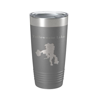 Yellowstone Lake Map Tumbler Travel Mug Insulated Laser Engraved Coffee Cup Wyoming 20 oz-16