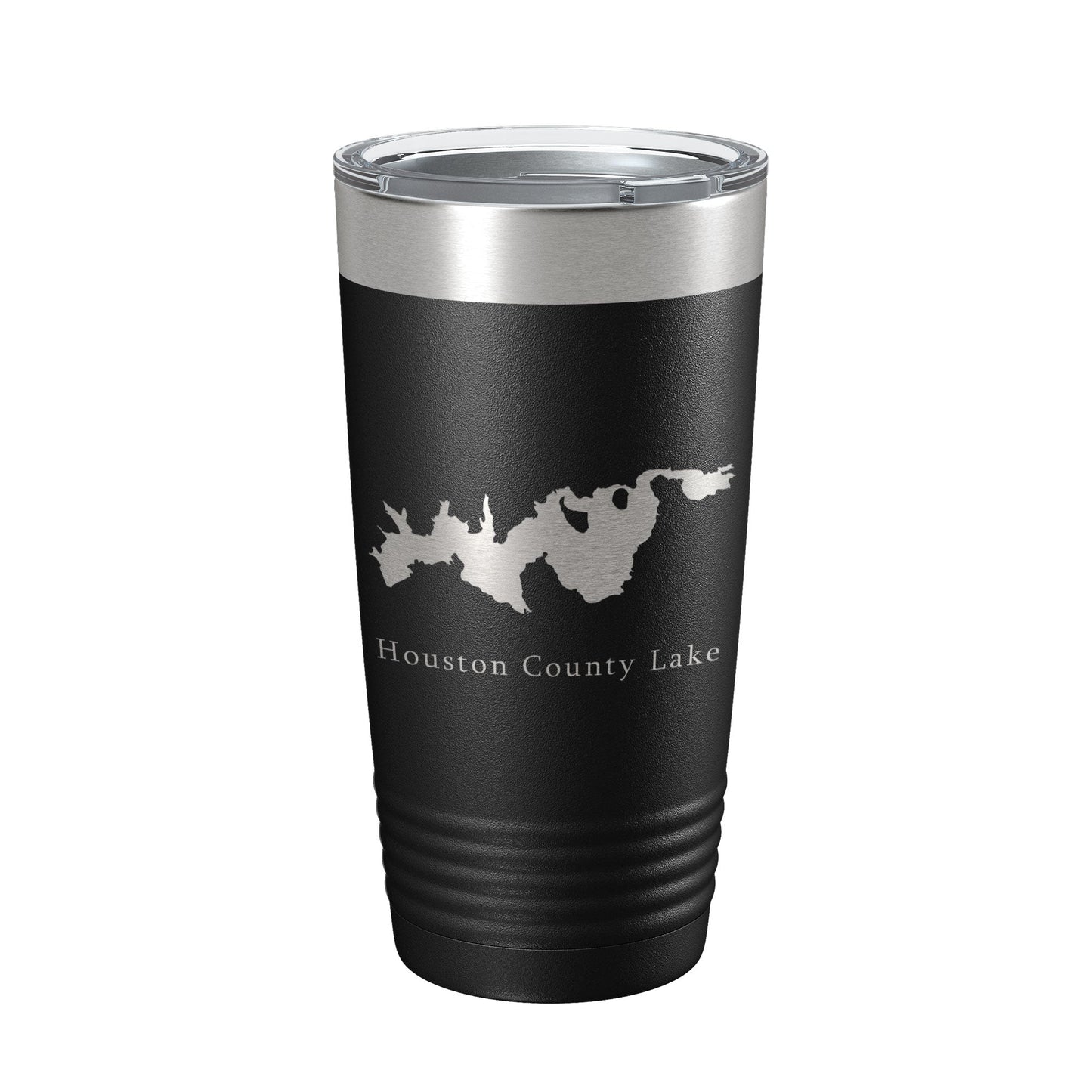 Houston County Lake Map Tumbler Travel Mug Insulated Laser Engraved Coffee Cup Texas 20 oz-0