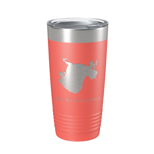 Lake Winnibigoshish Map Tumbler Travel Mug Insulated Laser Engraved Coffee Cup Minnesota 20 oz-20