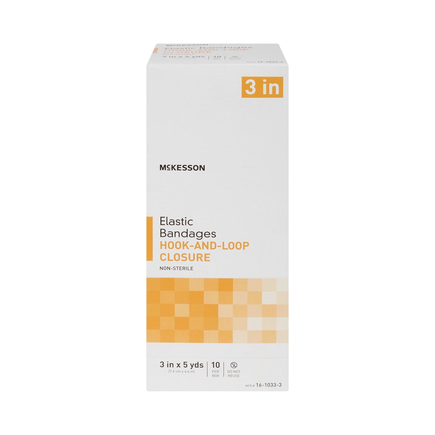 Elastic Bandage McKesson 3 Inch X 5 Yard Single Hook and Loop Closure Tan NonSterile Standard Compression