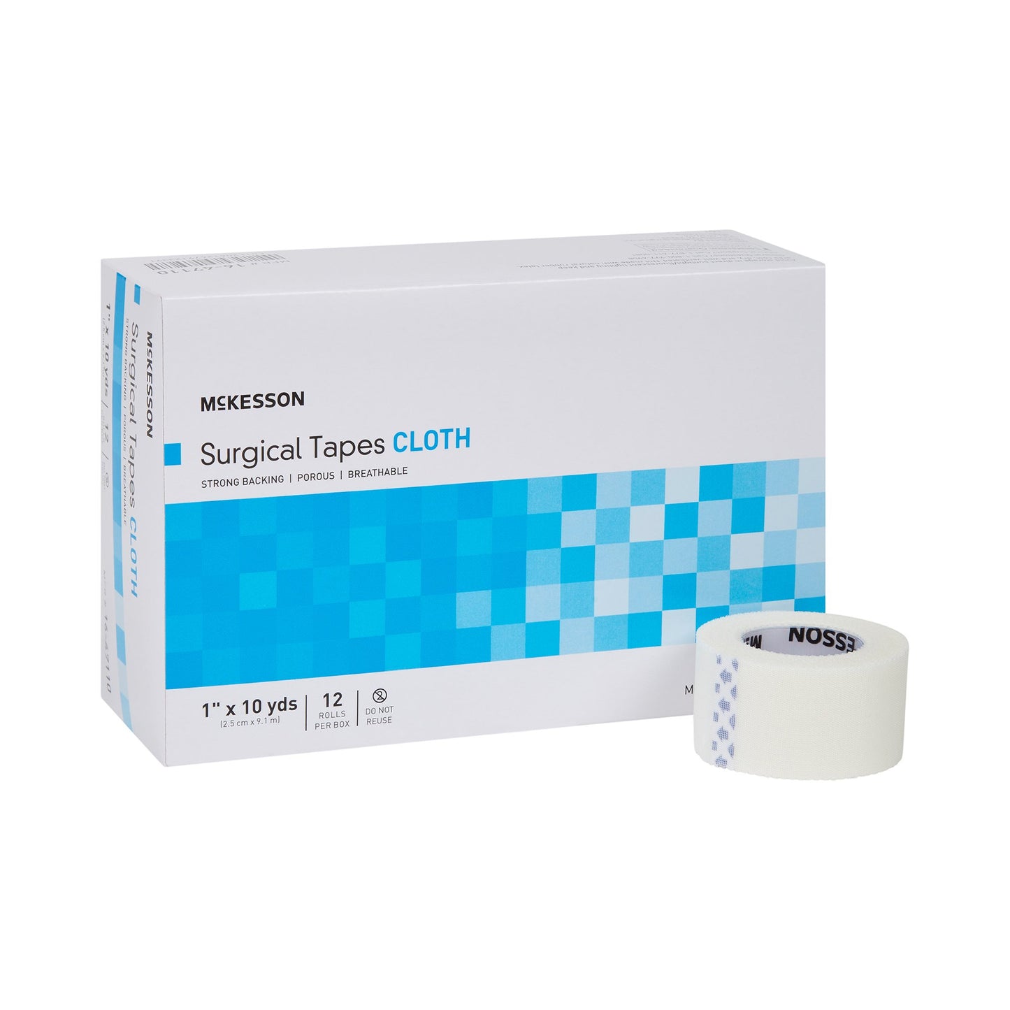 Medical Tape McKesson White 1 Inch X 10 Yard Silk-Like Cloth NonSterile