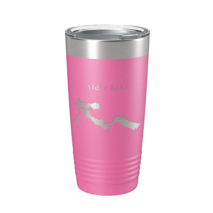Alder Lake Map Tumbler Travel Mug Insulated Laser Engraved Coffee Cup Washington 20 oz-11
