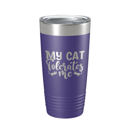 My Cat Tolerates Me Tumbler Travel Mug Funny Cat Lover Gift Insulated Laser Engraved Coffee Cup 20 oz-15