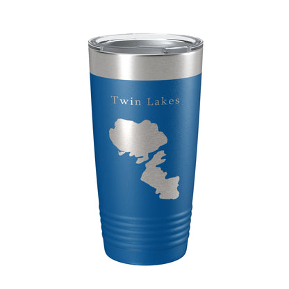Twin Lakes Map Tumbler Travel Mug Insulated Laser Engraved Coffee Cup Idaho 20 oz-6