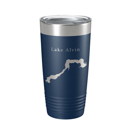 Lake Alvin Map Tumbler Travel Mug Insulated Laser Engraved Coffee Cup South Dakota 20 oz-2