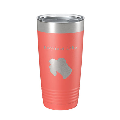 Province Lake Map Tumbler Travel Mug Insulated Laser Engraved Coffee Cup Maine 20 oz-20
