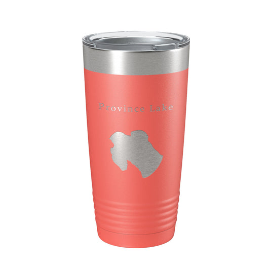Province Lake Map Tumbler Travel Mug Insulated Laser Engraved Coffee Cup Maine 20 oz-20