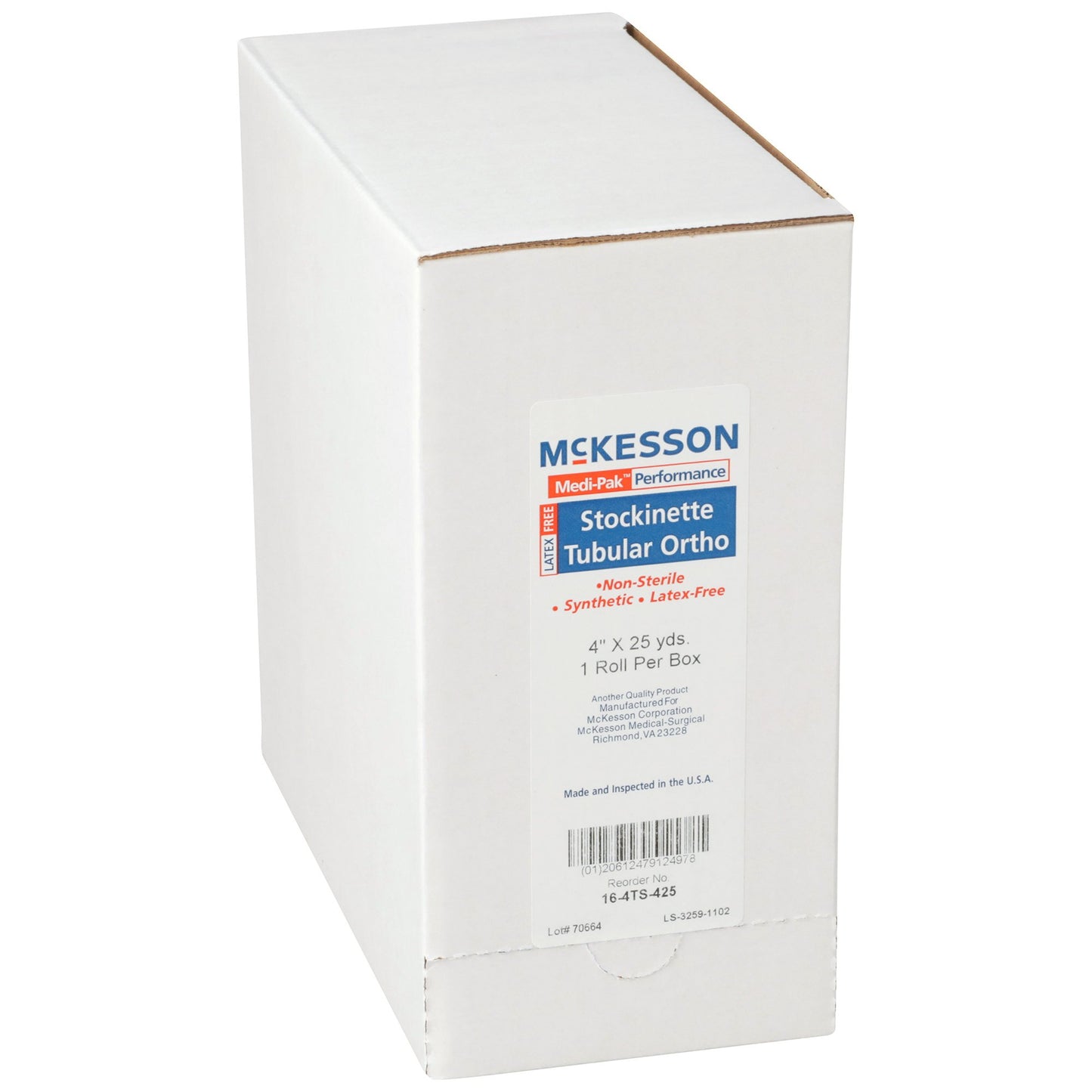 Stockinette Tubular McKesson 4 Inch X 25 Yard Polyester NonSterile