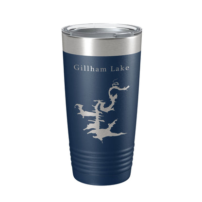 Gillham Lake Map Tumbler Travel Mug Insulated Laser Engraved Coffee Cup Arkansas 20 oz-8