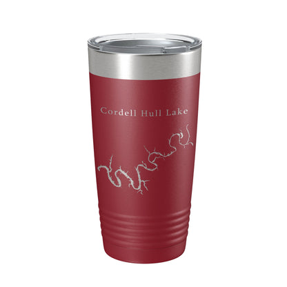 Cordell Hull Lake Map Tumbler Travel Mug Insulated Laser Engraved Coffee Cup Tennessee 20 oz-18
