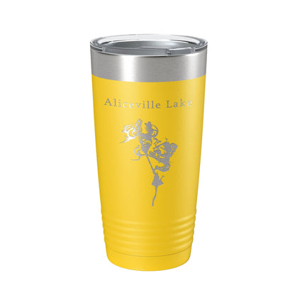 Aliceville Lake Map Tumbler Travel Mug Insulated Laser Engraved Coffee Cup Alabama Mississippi 20 oz-19