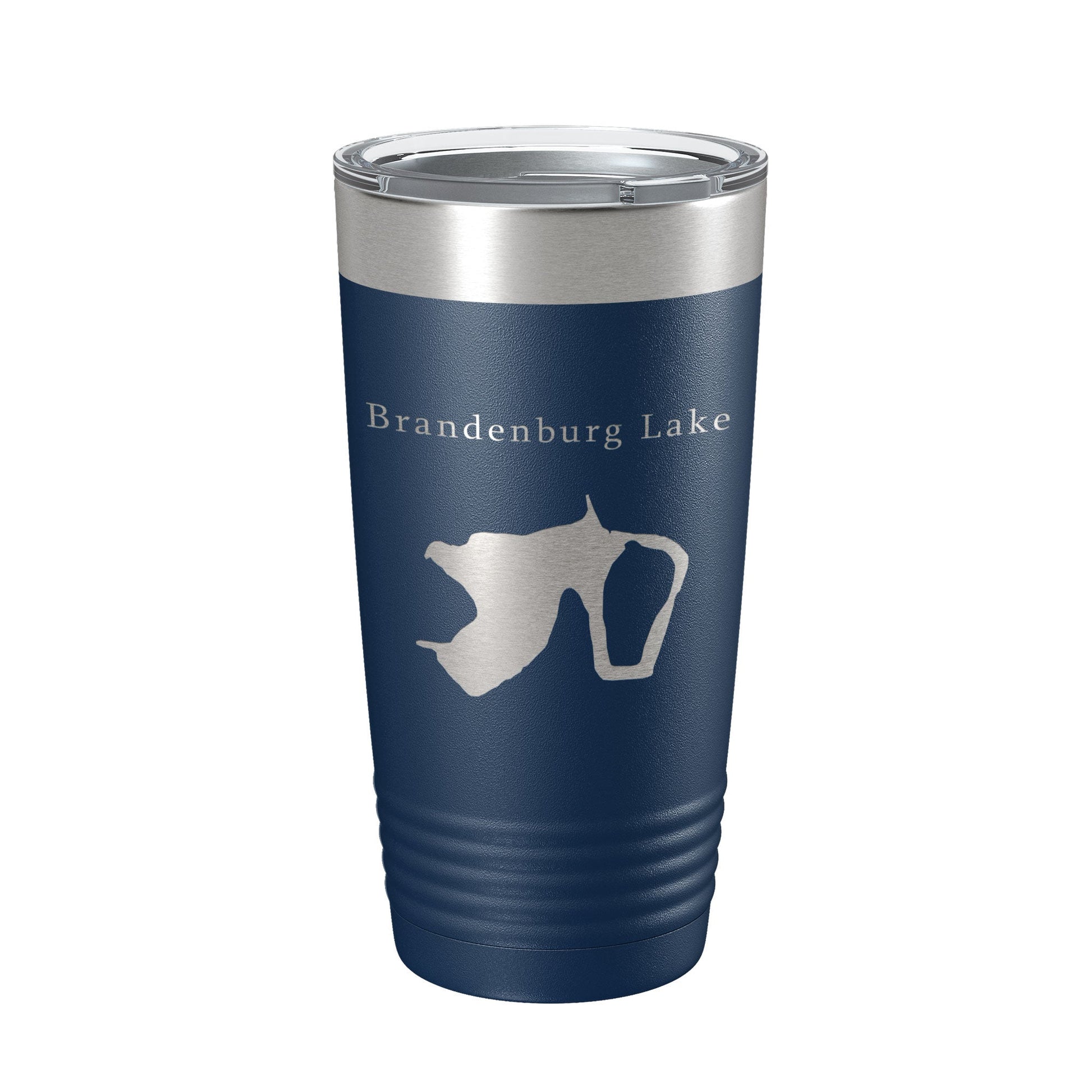Brandenburg Lake Map Tumbler Travel Mug Insulated Laser Engraved Coffee Cup Illinois 20 oz-2