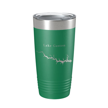 Lake Gaston Map Tumbler Travel Mug Insulated Laser Engraved Coffee Cup North Carolina Virginia 20 oz-9