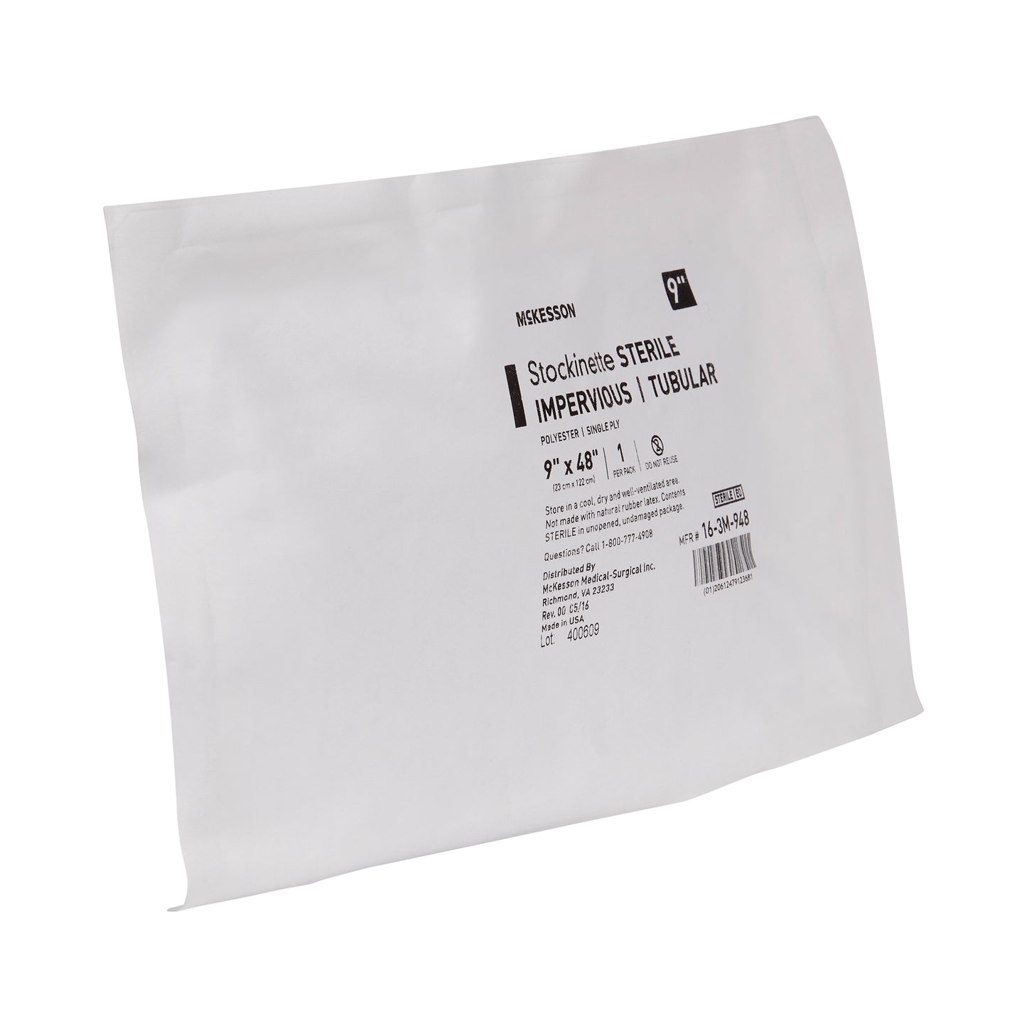 Surgical Stockinette Impervious / Tubular McKesson 9 W X 48 L Inch Sterile