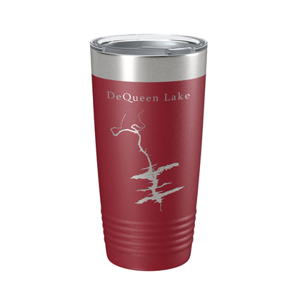 DeQueen Lake Map Tumbler Travel Mug Insulated Laser Engraved Coffee Cup Arkansas 20 oz-18