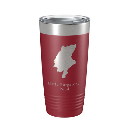 Little Purgatory Pond Tumbler Lake Map Travel Mug Insulated Laser Engraved Coffee Cup Maine 20 oz-18