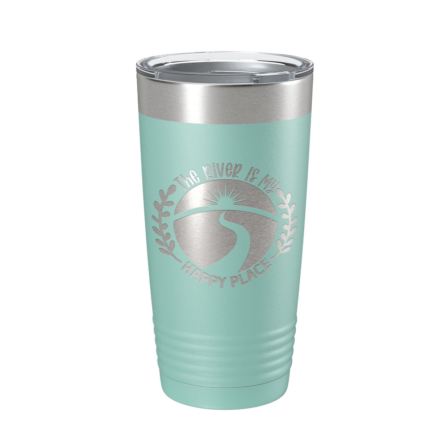 River Is My Happy Place Tumbler Travel Mug Insulated Laser Engraved Coffee Cup Birthday Float Trips Party Gift 20 oz-12