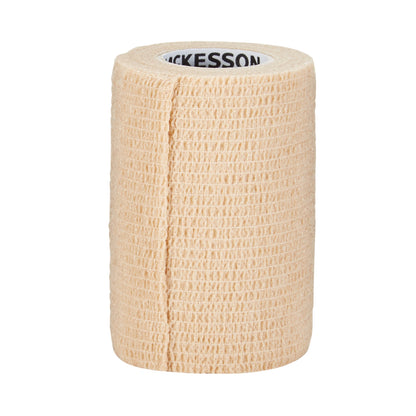 Cohesive Bandage McKesson 3 Inch X 5 Yard Self-adherent Closure Tan NonSterile Standard Compression
