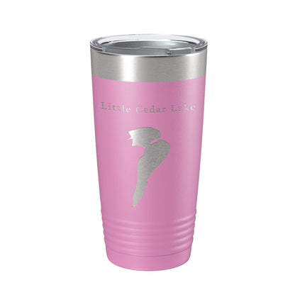 Little Cedar Lake Map Tumbler Travel Mug Insulated Laser Engraved Coffee Cup Wisconsin 20 oz-14