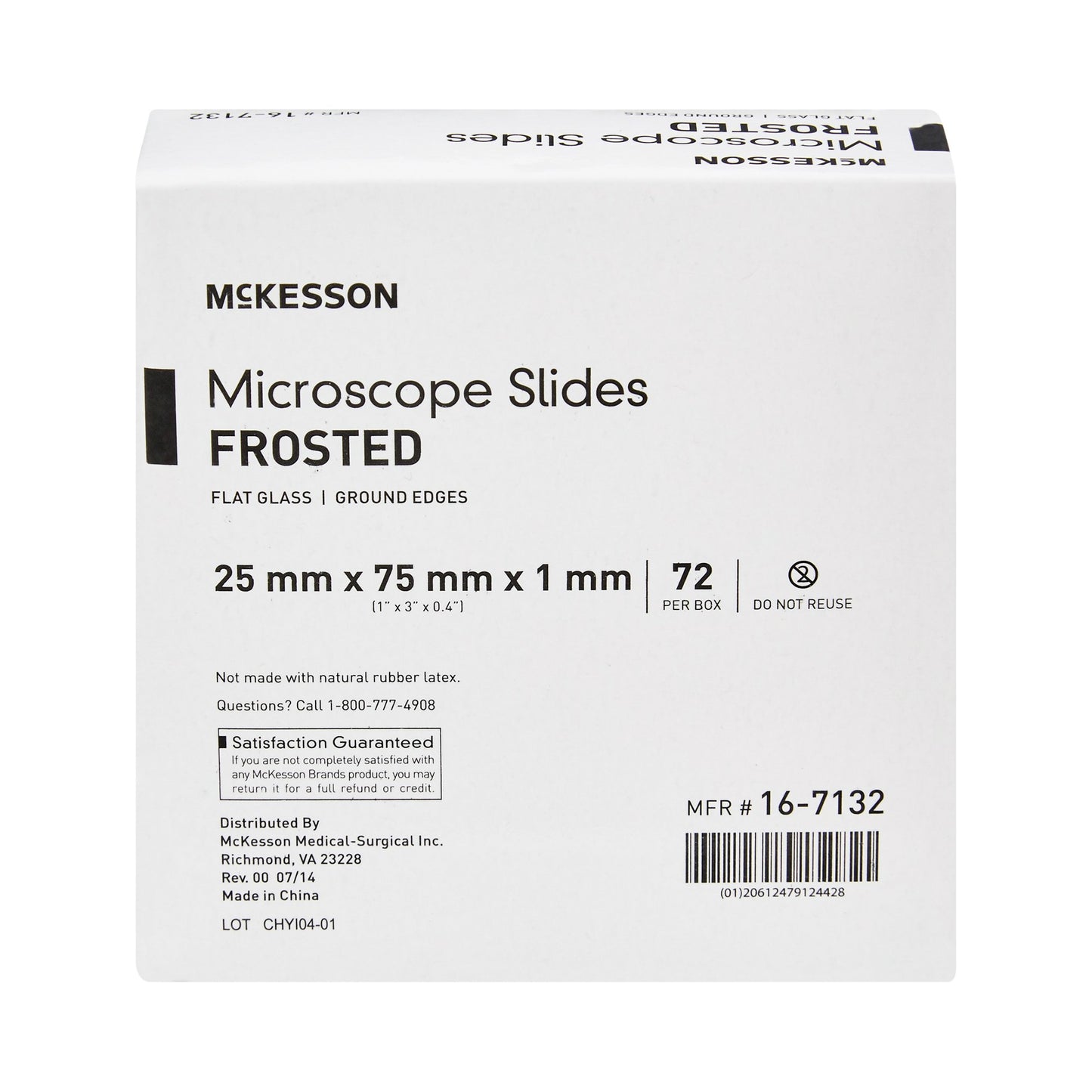 Microscope Slide McKesson 1 X 3 Inch X 1 mm Frosted End