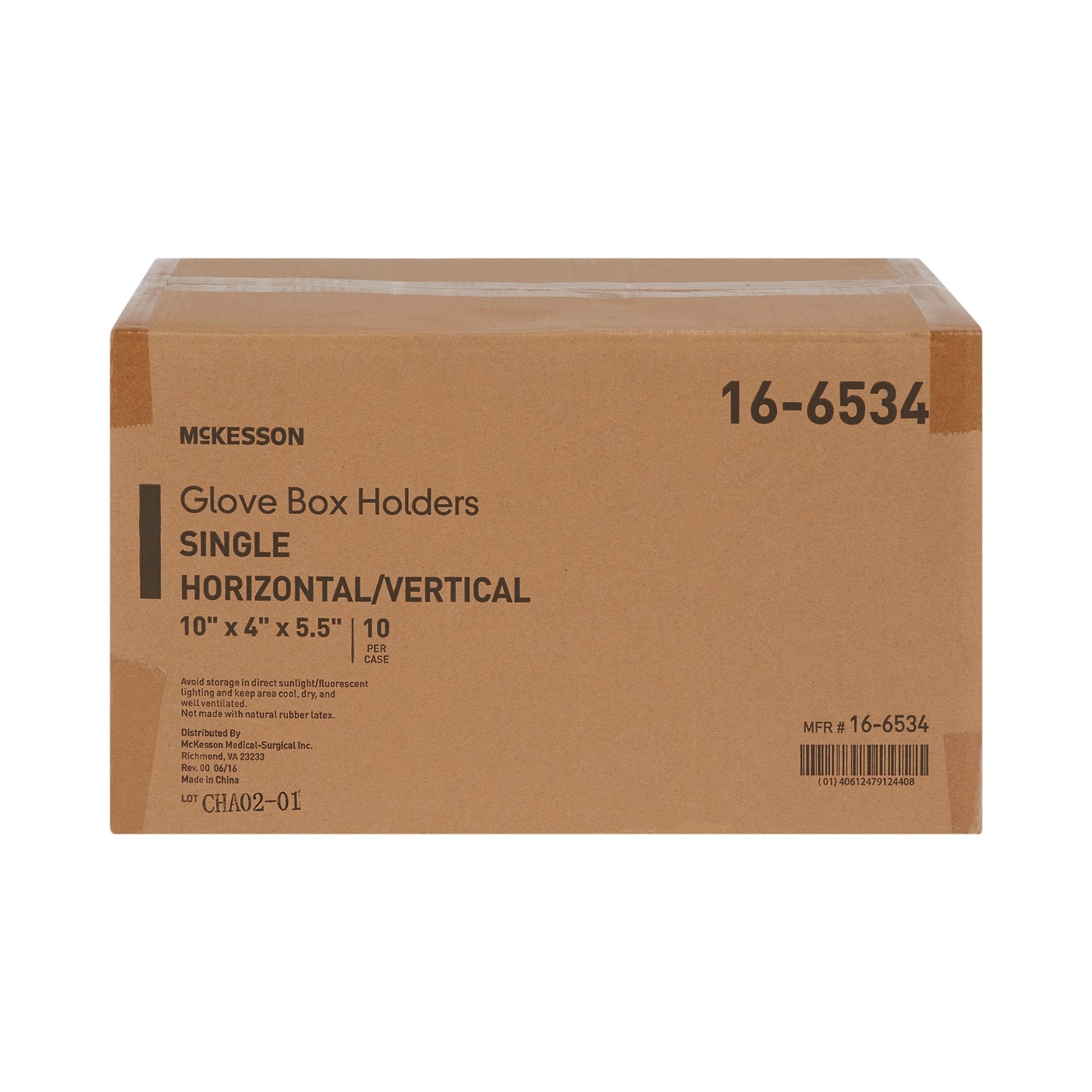Glove Box Holder McKesson Horizontal or Vertical Mounted 1-Box Capacity Clear 4 X 5-1/2 X 10 Inch Plastic