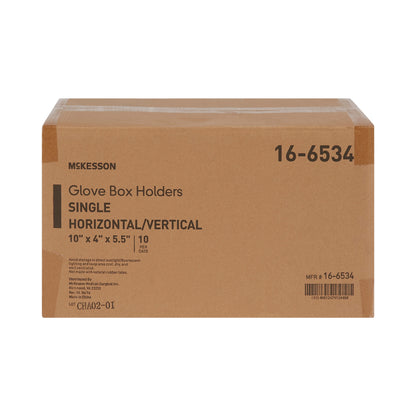 Glove Box Holder McKesson Horizontal or Vertical Mounted 1-Box Capacity Clear 4 X 5-1/2 X 10 Inch Plastic