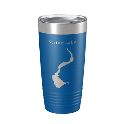 String Lake Map Tumbler Travel Mug Insulated Laser Engraved Coffee Cup Grand Teton Wyoming 20 oz-6