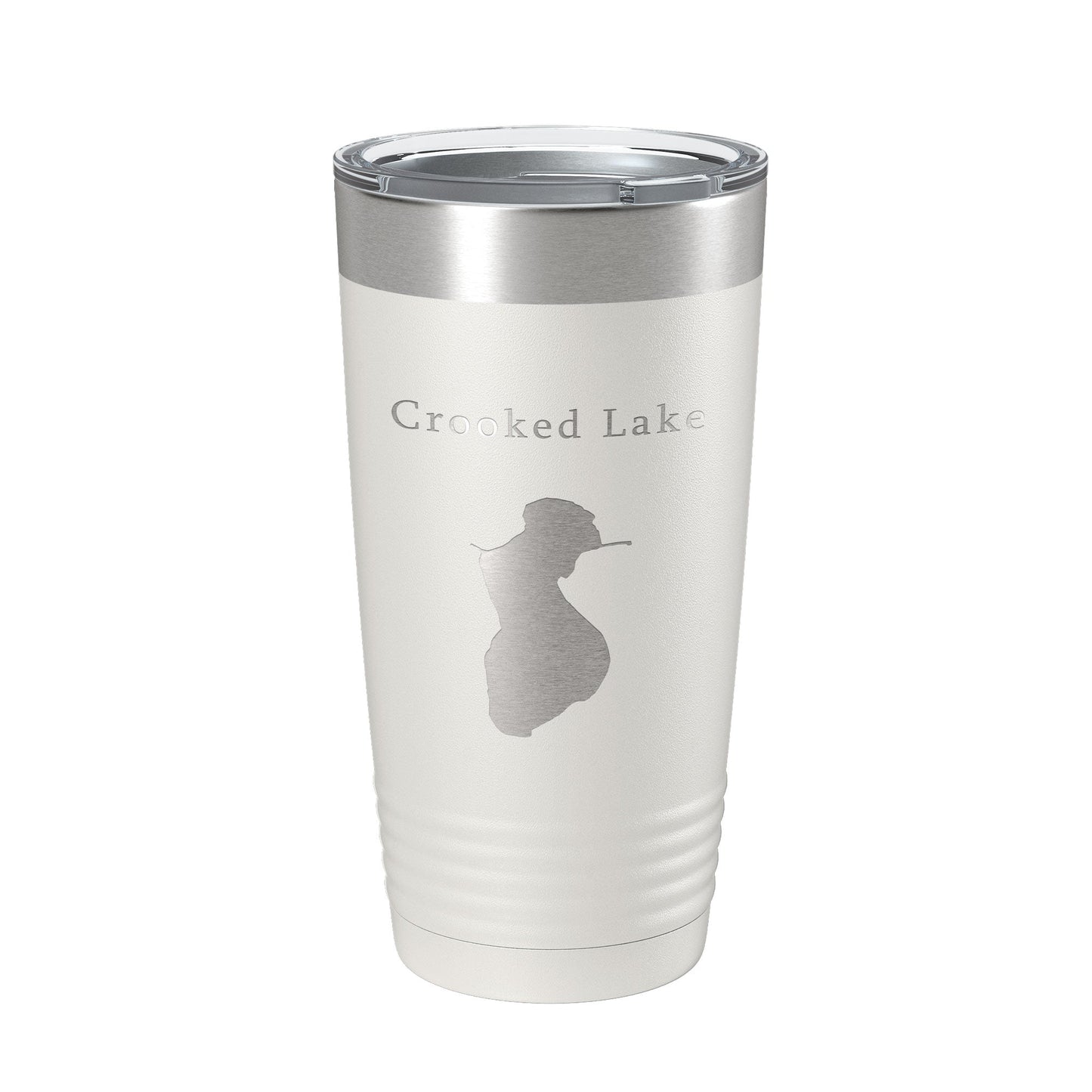 Crooked Lake Map Tumbler Travel Mug Insulated Laser Engraved Coffee Cup Illinois 20 oz-7