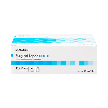 Medical Tape McKesson White 3 Inch X 10 Yard Silk-Like Cloth NonSterile