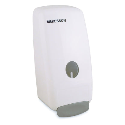 Soap Dispenser McKesson White Plastic Manual Push 1000 mL Wall Mount