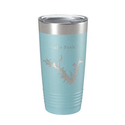 Lake Fork Reservoir Map Tumbler Travel Mug Insulated Laser Engraved Coffee Cup Texas 20 oz-13