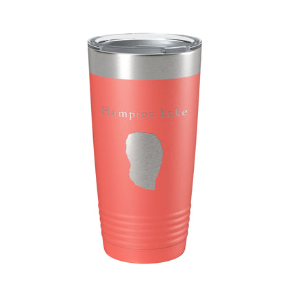 Hampton Lake Map Tumbler Travel Mug Insulated Laser Engraved Coffee Cup Florida 20 oz-20