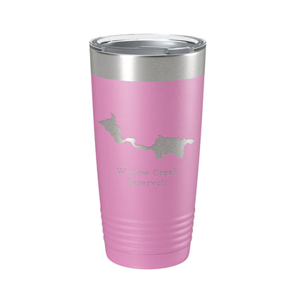 Willow Creek Reservoir Arapaho Tumbler Lake Map Travel Mug Insulated Laser Engraved Coffee Cup Colorado 20 oz-14