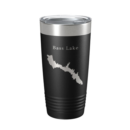 Bass Lake Map Tumbler Travel Mug Insulated Laser Engraved Coffee Cup California 20 oz-5