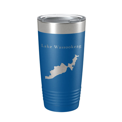 Lake Wassookeag Map Tumbler Travel Mug Insulated Laser Engraved Coffee Cup Maine 20 oz-6