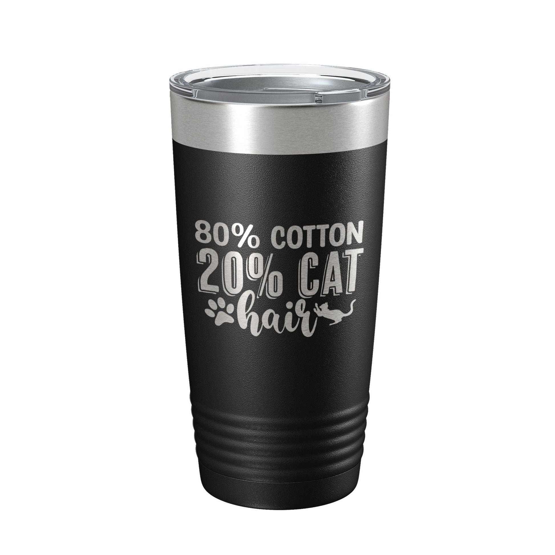 Cat Hair Joke Tumbler Funny Cat Lover Gift Travel Mug Insulated Laser Engraved Coffee Cup 20 oz-5