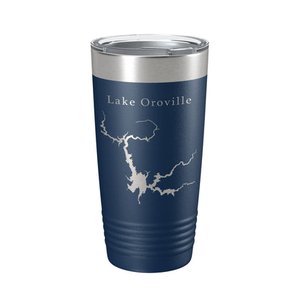 Lake Oroville Map Tumbler Travel Mug Insulated Laser Engraved Coffee Cup California 20 oz-2