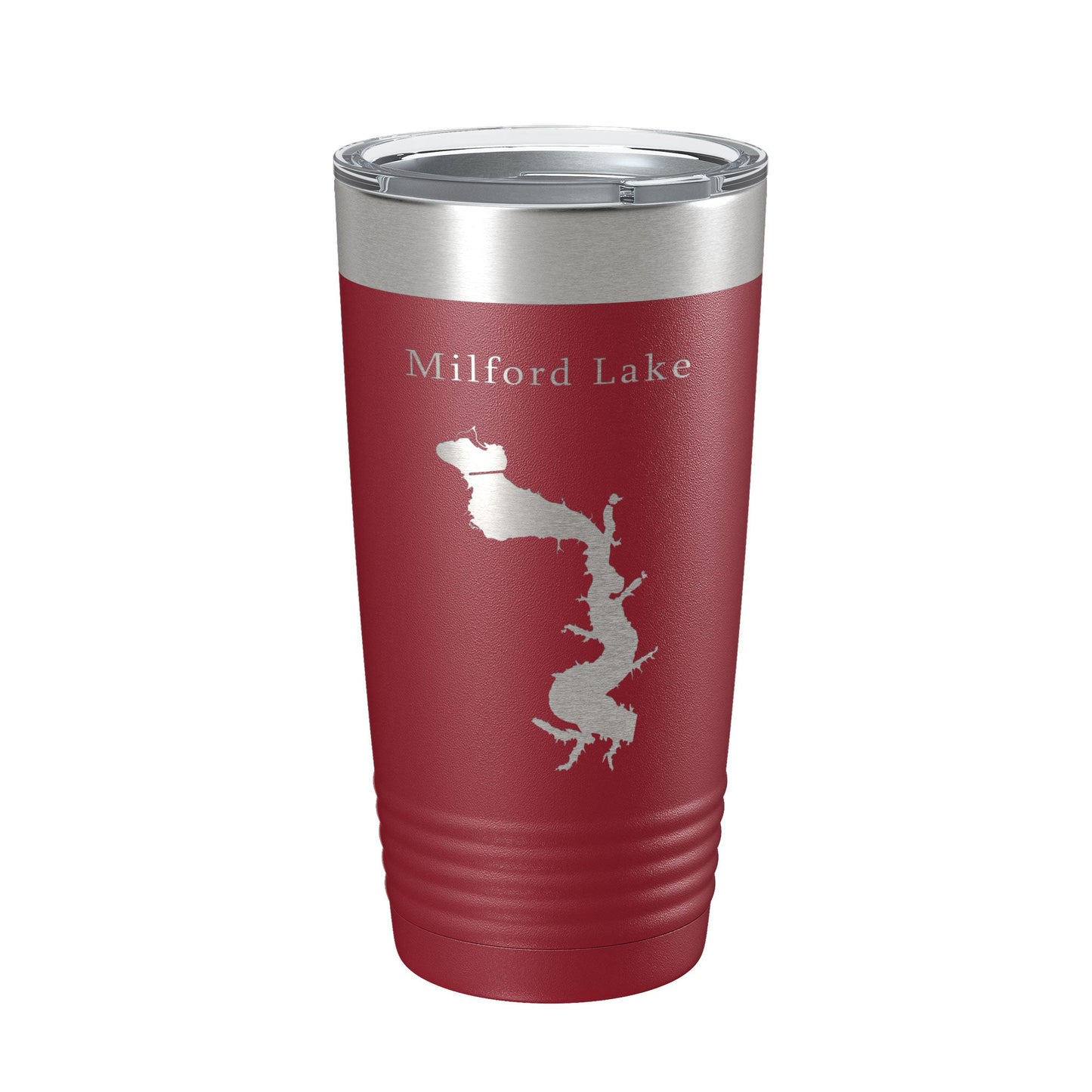Milford Lake Map Tumbler Travel Mug Insulated Laser Engraved Coffee Cup Kansas 20 oz-18