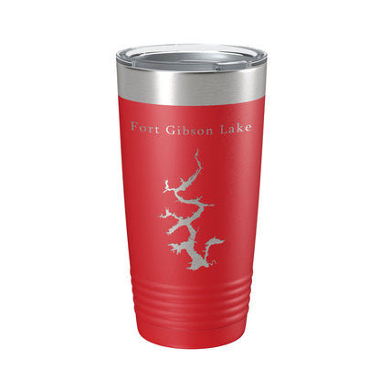 Fort Gibson Lake Map Tumbler Travel Mug Insulated Laser Engraved Coffee Cup Oklahoma 20 oz-10