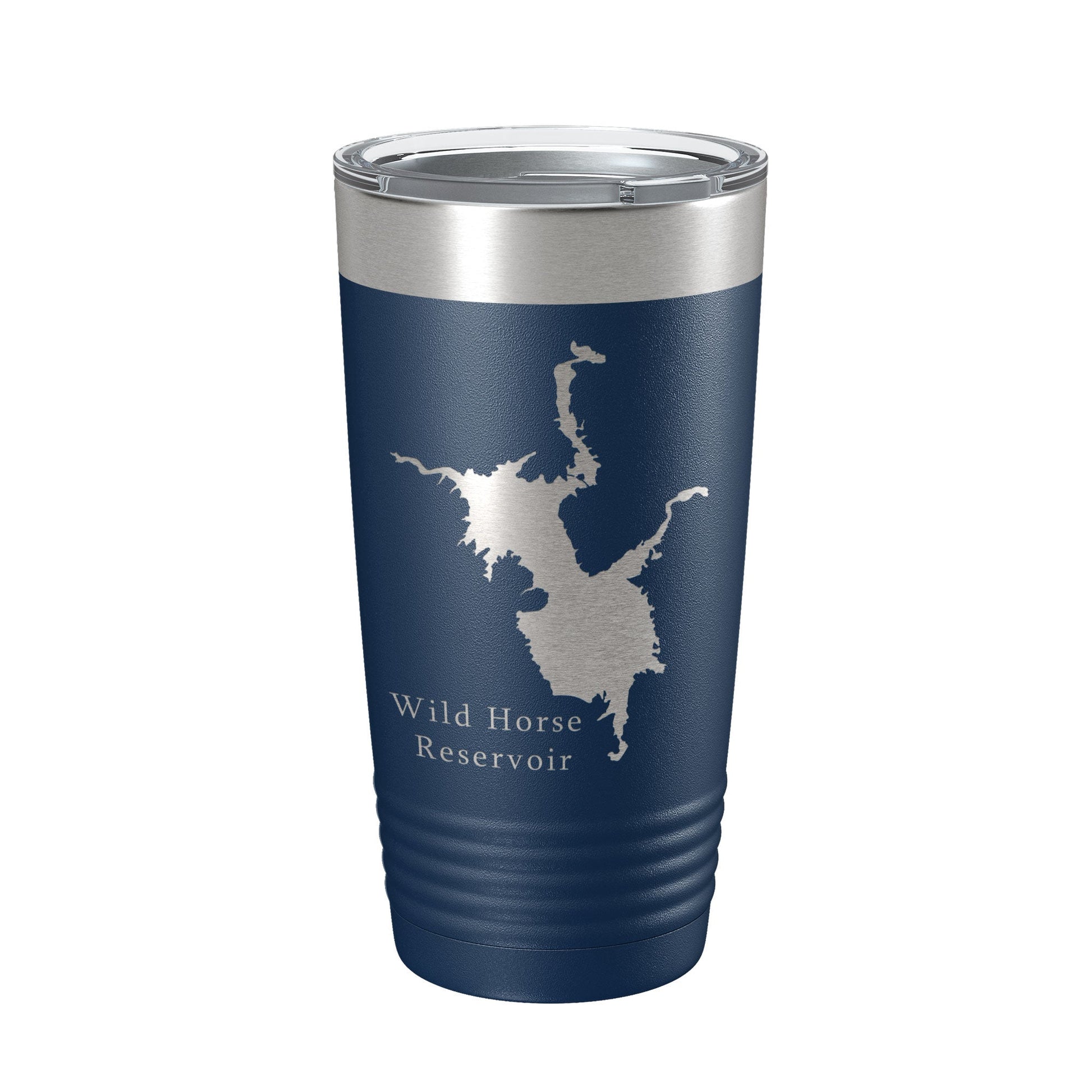 Wild Horse Reservoir Tumbler Lake Map Travel Mug Insulated Laser Engraved Coffee Cup Nevada 20 oz-2