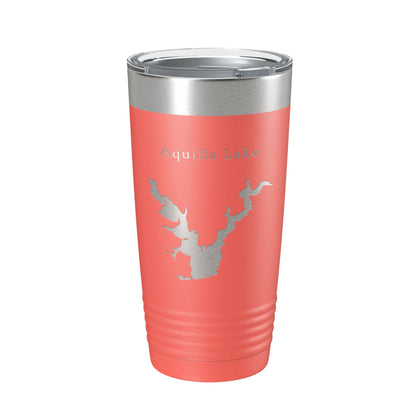 Aquilla Lake Map Tumbler Travel Mug Insulated Laser Engraved Coffee Cup Texas 20 oz-20