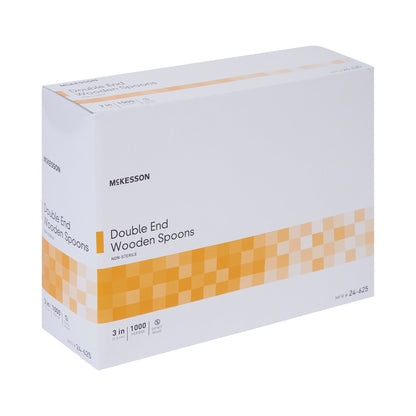 Medical Spoon McKesson Double Ended Tan Wood