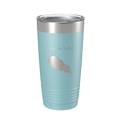 Wazee Lake Map Tumbler Travel Mug Insulated Laser Engraved Coffee Cup Wisconsin 20 oz-13