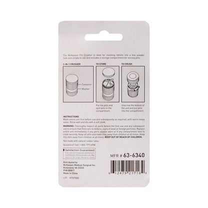 Pill Crusher McKesson Hand Operated Clear