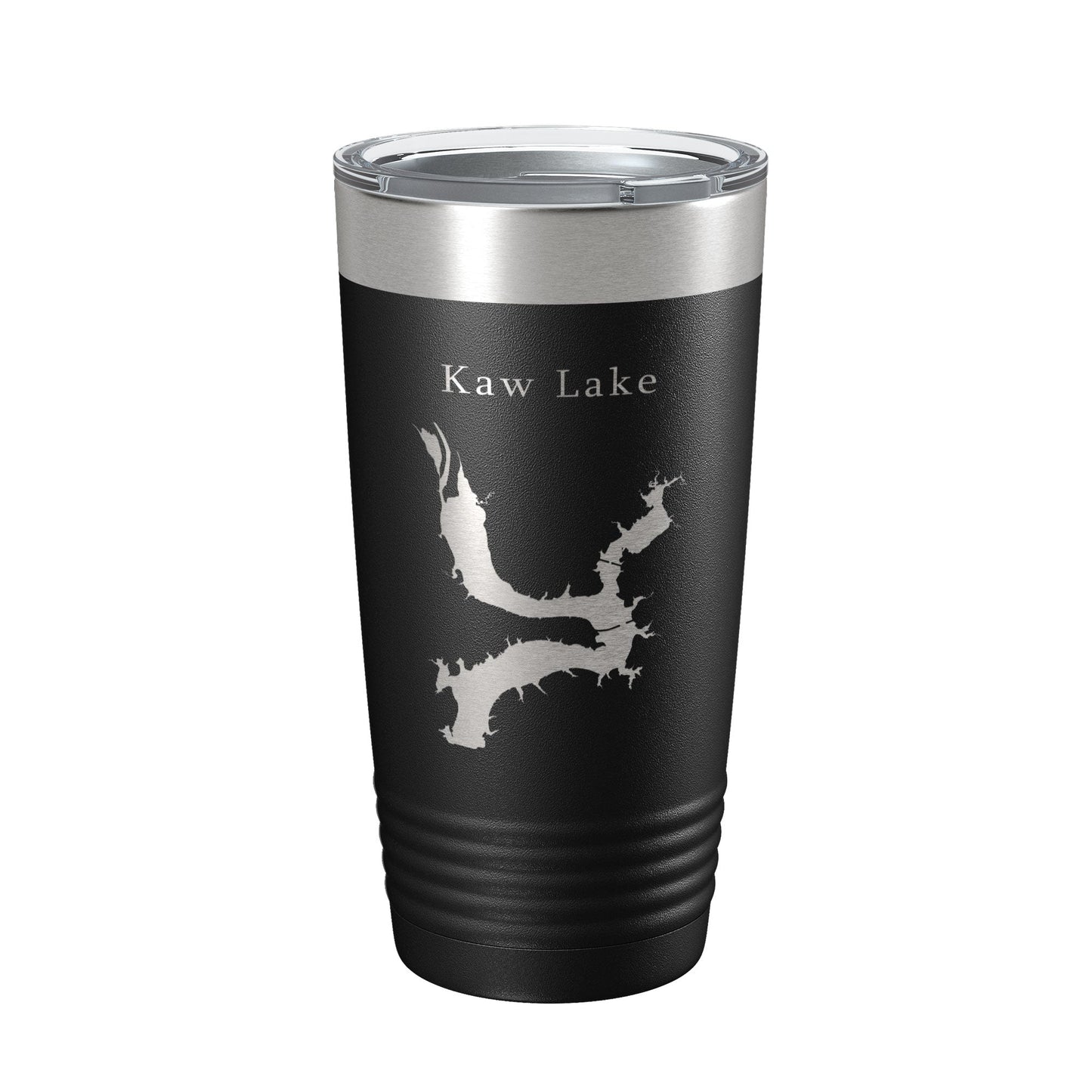 Kaw Lake Map Tumbler Travel Mug Insulated Laser Engraved Coffee Cup Oklahoma 20 oz-0