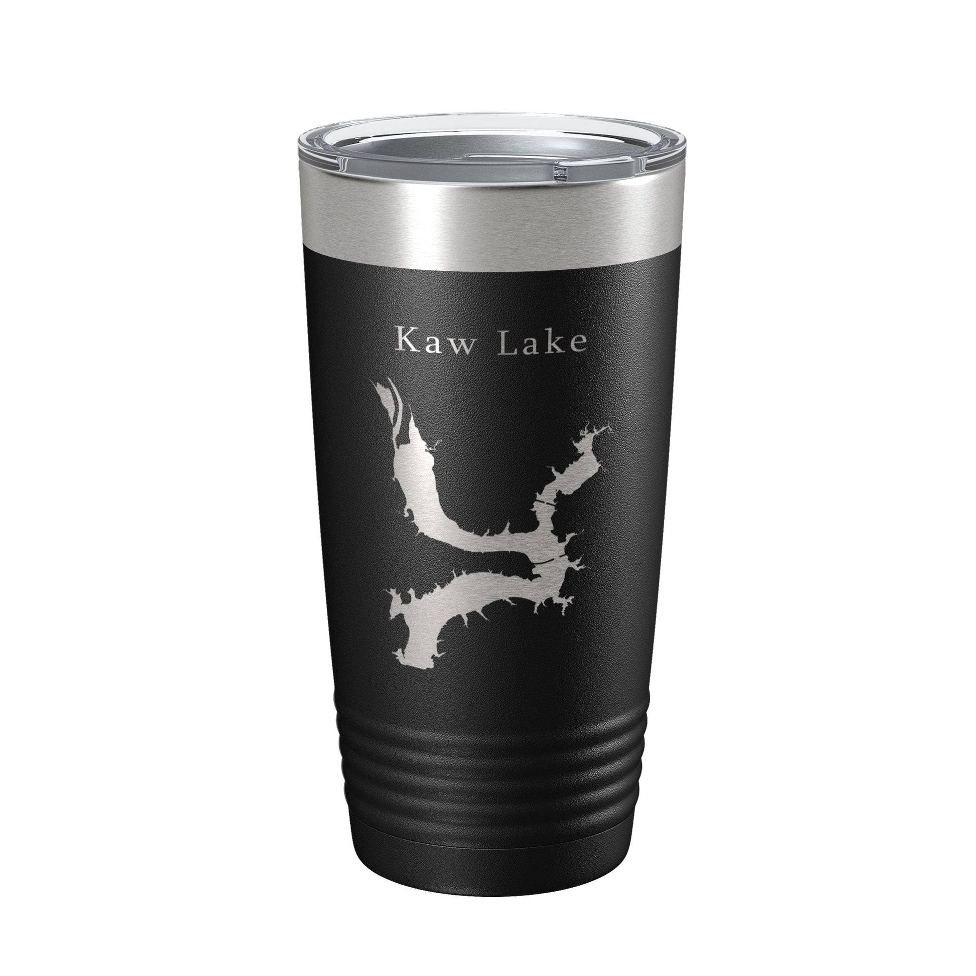 Kaw Lake Map Tumbler Travel Mug Insulated Laser Engraved Coffee Cup Oklahoma 20 oz-0