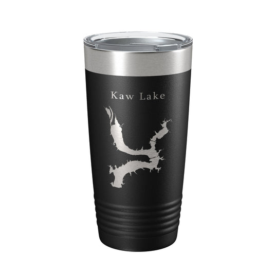 Kaw Lake Map Tumbler Travel Mug Insulated Laser Engraved Coffee Cup Oklahoma 20 oz-0